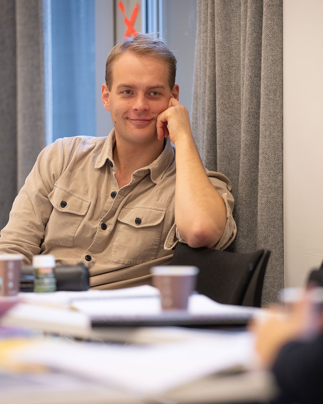 Skuespiller Eirik Langås Jørgensen på prøvestart til Påske