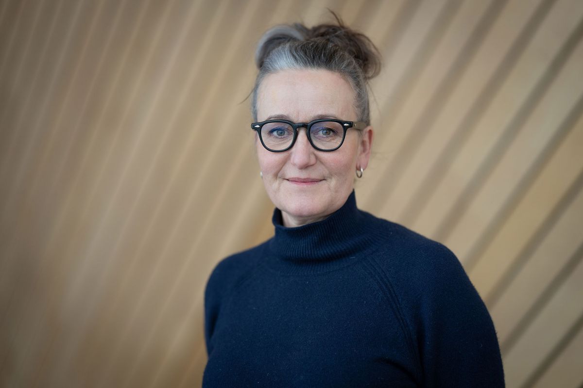 Portrettbilde av skuespiller Ulla Marie Broch i Kildens foajé