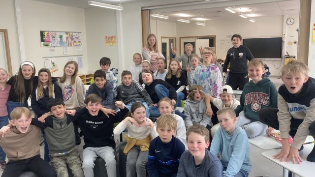 Skoleklasse ved Kringsjå