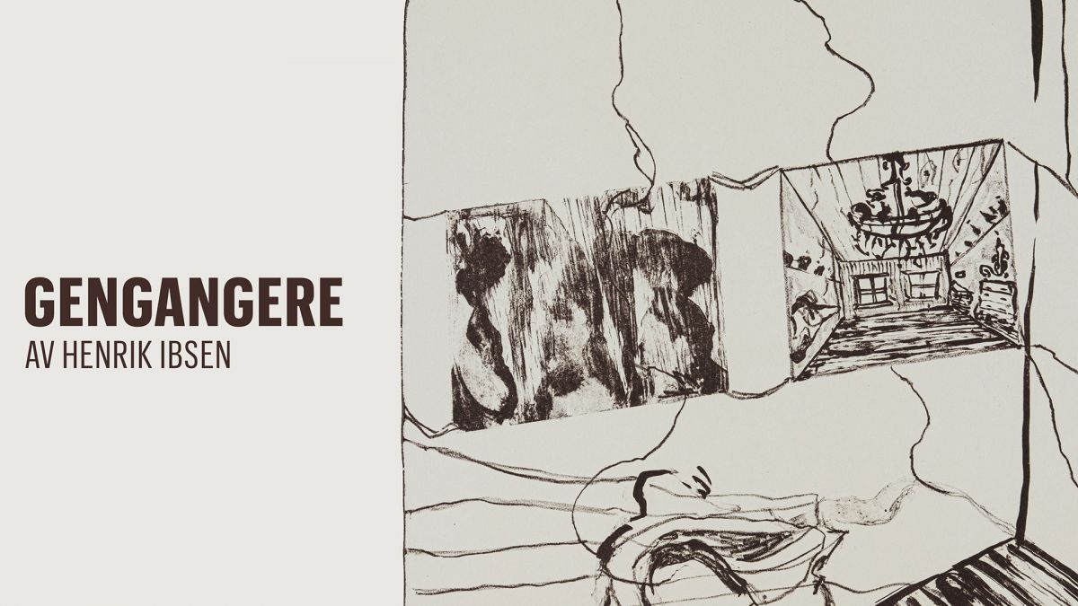 Abstrakt grafikk med tittelen "Gengangere"