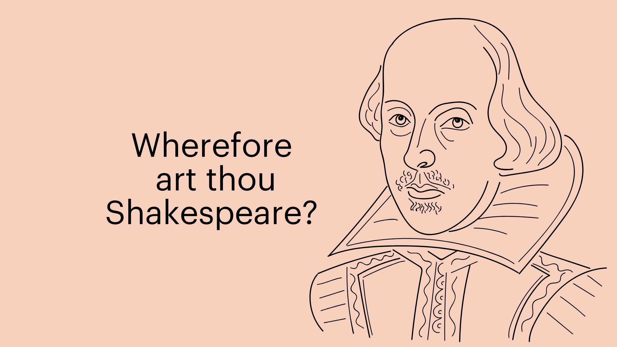 Illustrasjon av William Shakespeare - Rosa bakgrunn.