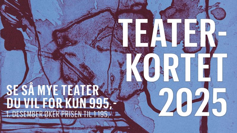 Abstrakt kunst med tittelen "Teaterkortet 2025"