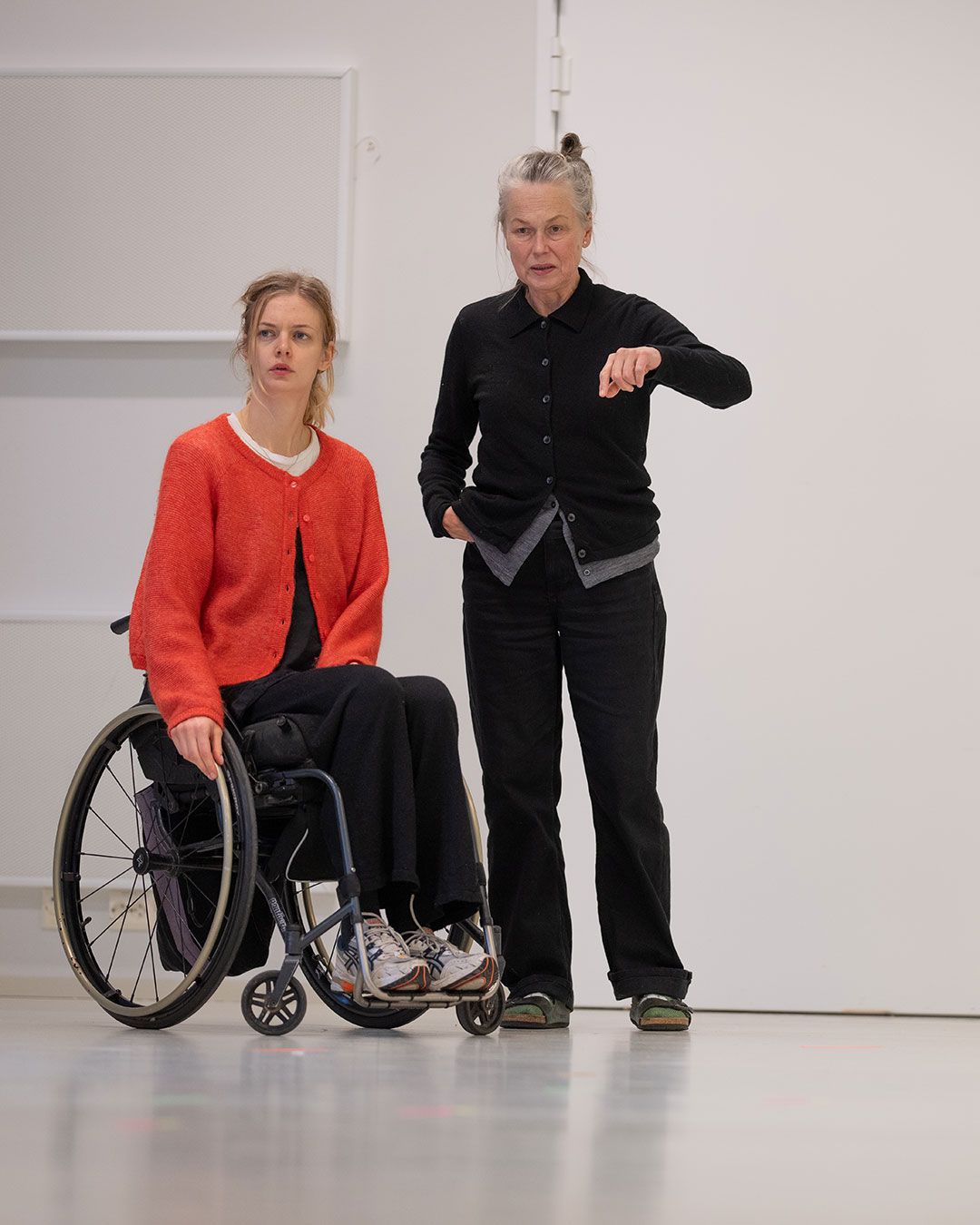 Skuespillere Marianne Nielsen og Vanja Vestenfor på prøvestart til Påske