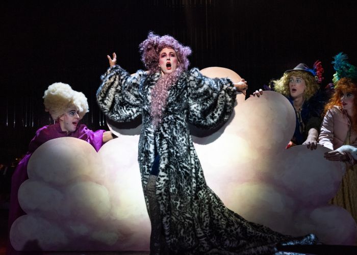 en operasanger på scenen i fullt kostyme under musikkteateret Amadeus