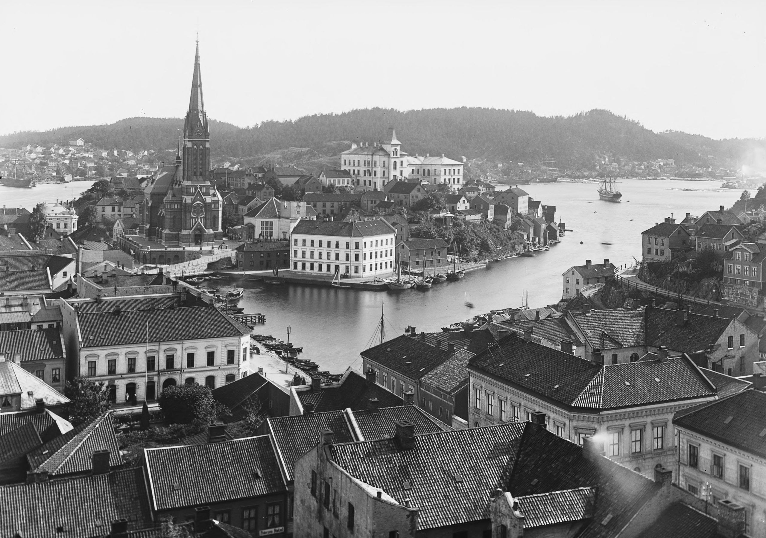 Foto av Arendal anno 1880
