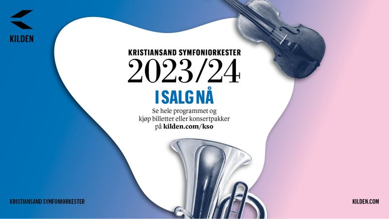 salgsbanner til kristiansand symfoniorkester sin nye sesong for året 2023 og 2024