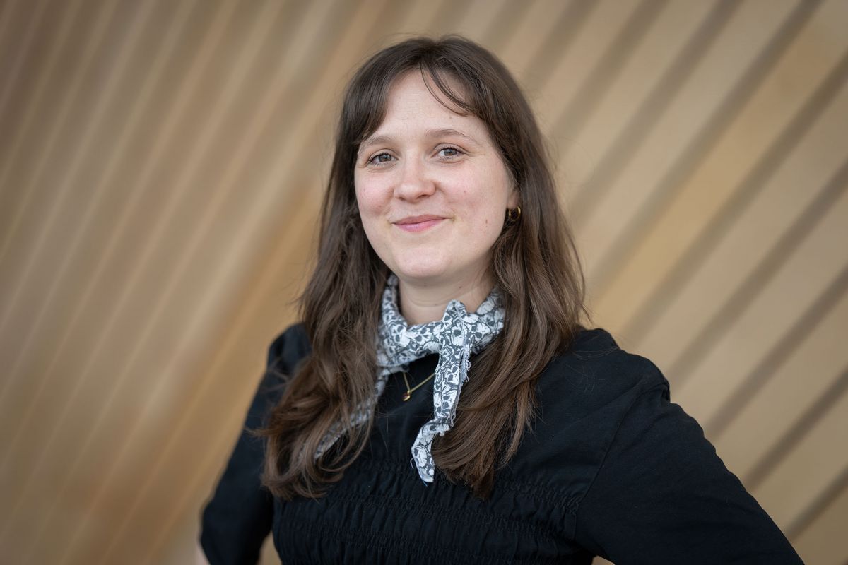 Portrettbilde av Julia Herskovits i Kildens foajé