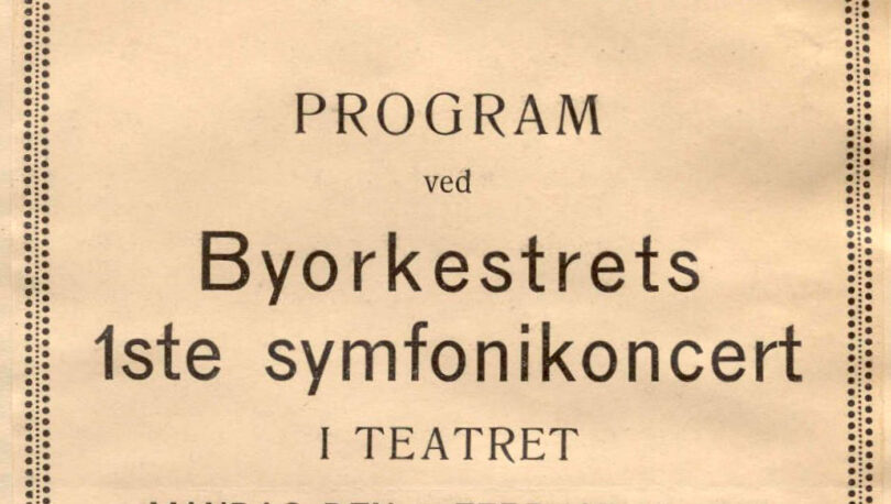 Hundre år med symfonisk musikk i Kristiansand!