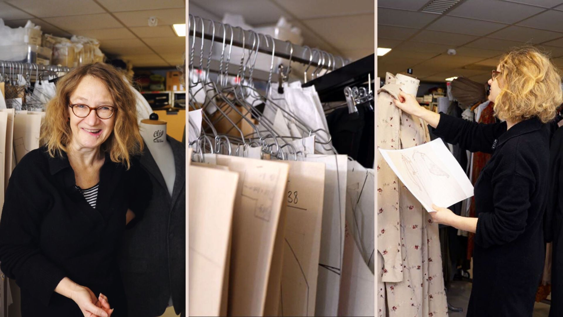 Collage by Sanna Dembowski and costume sketches for *Romeo and Juliet*.