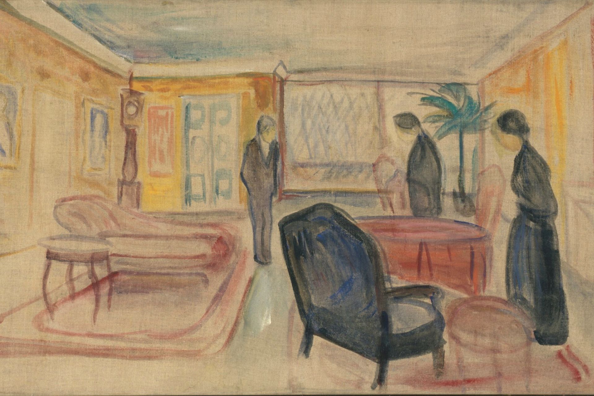 Maleri av Munch: Sceneutkast til Gengangere