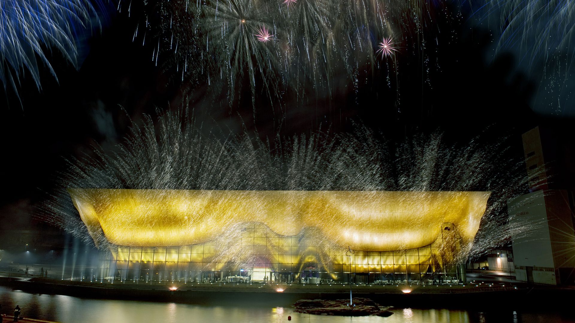 Kilden and fireworks. Photo: Anders Martinsen