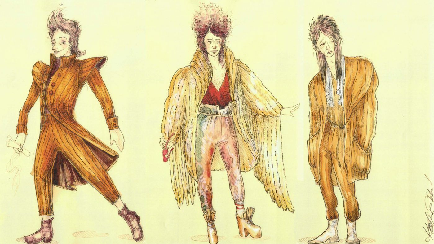 Kostymeskisser, tre personer