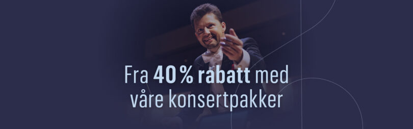 Bilde av Julian Rachlin med teksten: Fra 40 % rabatt med våre konsertpakker